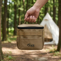 Portable Spice Box, Camping, Outdoor Seasoning Container, 9-Piece Set, Canvas, Waterproof, Oil-Proof