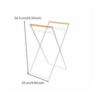 Foldable Garbage Rack Wooden Handle Portable Trash Bag Stand Freestanding Folding Garbage Bag Stand fit Picnickers, Outdoor, RV Trips, Backyard
