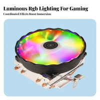 Wide Socket Compatibility Top-down Processor Cooler Quiet Operation 4 Heatpipe Processor Fan for PC Builders, Desktop Computers, Gaming Rig