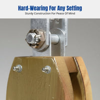 Nautical Wooden Pulley Block, Single or Double Wheel, IMPA231601, Durable Wood Construction
