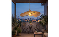 Paper Rope Lampshade Rustic Pendant Lamp Shade Boho Hanging Light Shade for Cafe, Restaurant