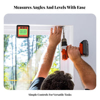 Portable Size Attractive Inclinometer Data Hold Function Mini Digital Protractor High Precision for Builders, Craftsmen, Woodworking