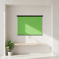 Pull-down Backdrop Wall-Mounted Backdrop with Pull Cord Manual Retractable Background for Streamers, Home Studio