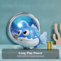 Sound Activated Electric Clownfish Toy Rounded Edges Light-up Clownfish Toy Plastic Finish Electronic Electric Aquatic Creature Auto Driving for Children