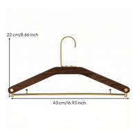 Non-Slip Hanger Space-Saving Hanger with Metal Hook Curved Clothes Hangers for Closet, Wardrobe, Boutique