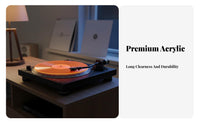 Acrylic Turntable Mat Anti-Static 12 Inch Vinyl Player Mat Universal Fit