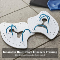 2 Pieces Axe-Shaped Swim Paddles Increases Propulsion Hand Paddles Ergonomic Design for Children, Beginners, Water Exercise