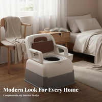 Bedside Potty Chair With Armrests Portable Toilet Sturdy and Stable Easy to Clean for Seniors, Indoor, Bathroom
