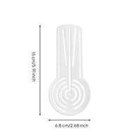 Concentric Circles Mandala Template Translucent Mandala Ruler Cut-out Slots Circle Guide Ruler Plastic