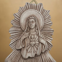 Catholic Holy Water Font with Cross Christian Holy Water Font Devotional Wall Pocket with Cross Sculpted for Prayer Corner, Entryway