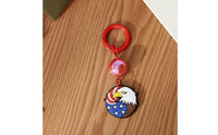 American Keychain Patriotic Bag Charm 3D Design American Keychain for Backpacks