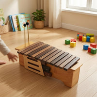Wood Xylophone with Mallets Tuned Xylophone with Mallets Educational Percussion Instrument for Students, Kids, Classroom, Home Practice