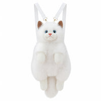 Cat Backpack Soft Stuffed Animal Backpack Adorable Feline Tote for Girls, Kids, Photo Shoots