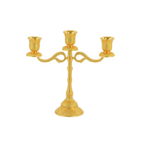 Ornate 3-Arm Candelabra Classic 3-Arm Candlestick Holder Elegant Candle Holder with Three Arms Antique for Mantel