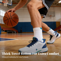 Moisture-Wicking Sports Socks Shock Absorption Breathable Athletic Socks Long-Lasting for Women, Teenagers, Outdoor Activities, Workout