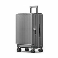 Expandable Front-Opening Hardside Suitcase Airline Approved Wheeled Cabin Luggage 360° Wheels Carry-on Bag Sturdy Construction for Travelers, Vacationers, Business Professionals, Airport, Vacation, Weekend Getaways, Study Abroad