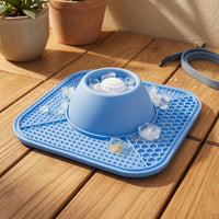 Square Slow Feeder Bowl Textured Pet Accessory Dishwasher Safe
