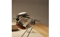 Creative Design Recycled Cutlery Bird Sculpture Eco-Friendly Upcycled Tableware Art Piece Handmade Craft House Decoration Meaningful Gift for Bookshelf, Desktop, Garden