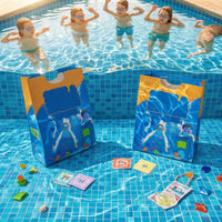 2 Pieces Underwater Search Game Portable Seek and Find Game Set with Mesh Bag Pool Toy Set with Mesh Bag Compact Tear-Resistant