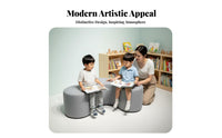 Nordic design Pebble-Shaped Pouf Creative Shape Upholstered Pouf Soft Fabric Upholstery Low Stool configurable Design for Interior Decorators, Office Managers, Kindergarten, Lounge Area, Waiting Room, Entryway