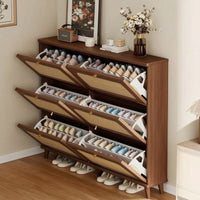 Footwear Organizer Narrow Footwear Organizer with Flip Doors Space-Saving Furniture for Entryway, Hallway, Apartment
