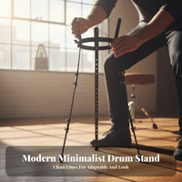 Standing or Sitting Use Djembe Stand Universal Fit African Drum Stand Non-Slip Rubber Feet Adjustable Drum Tripod Portable for Percussionists, Professional Players, Music Practice, Stage Performance, Live Gigs, Recording Studio