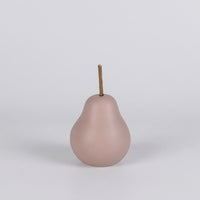 Living Room Decor White Porcelain Ceramic Pear Figurine, Modern Minimalist Fruit Ornament for Desktop and Office, Elegant Decorative Piece
