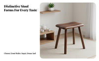adaptable Saddle Seat Stool polished Finish Indoor Seating Sturdy Frame Backless Chair long-soliding Construction for Adults, Homeowners, Guests, Dining Room, Bedroom, Kitchen, Entryway