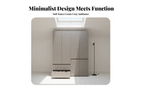 Hinged Door Closet Sturdy Construction Modern Wardrobe Strong Load-Bearing Clothes Storage Cabinet for Homeowners, Families, Cloakroom, Dressing Room