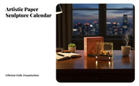Unique Gift Iconic Fortification Tear-Remove Notepad Decorative Ornament 3D Papercraft Calendar Dustproof Acrylic Box for Adults, Home