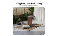 full-grain Wood Construction C-Shaped End Table Japanese design C-Shaped Couch Table Minimalist Aesthetic Living Room Furniture Space-Saving Design for Apartment Dwellers, Homeowners, Remote Workers, Balcony, Small Spaces, Home Office, Bedroom