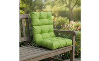 Outdoor Three-Fold Seat Cushion Tufted High Back Chair Cushion Foldable Padded for Patio, Garden, Poolside, Balcony