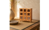 9-Grid Cabinet Rustic Minimalist Aesthetic Miniature Shelf Organizer