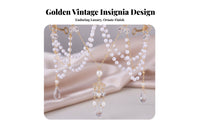Tassel Forehead Chain Headdress Retro Design Exotic Bead Tassel Crown Move Ld Princess Crown Crystal Embellished for Photoshoots