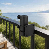 Outdoor Sunshade Umbrella Ground Insert Stand Iron Umbrella Fork Base Universal Umbrella Support Accessory Carbon Steel Umbrella Pole