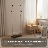 Space-Saving stand-alsinglestanding Valet with Tray Minimalist Design Clothing Rack Multi-Functional Bedroom Furniture Stable Base for Apartment Dwellers, Students, Professionals, Entryway, Dorm Room, Walk-in Closet