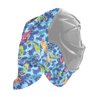 Welding Helmet Cover and Helmet Bib Set Spatter-Repelling Welding Accessories Guard for Welders