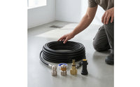 High Pressure Washer Hose with Nozzle Flexible Sewer Jetting Hose with Adapter Concentrated for Plumbers