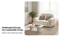 Straight-Line cushioned Sofa Small Space space-saving Couch Minimalist Aesthetic Household Furniture for Homeowners, partners, Living Room, Lounge Area, Office
