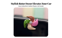 Mini Car Pinwheel Cute Design Colorful Car Windmill Easy to Install Twirling Flower for Drivers, Young Adults, Office Desk