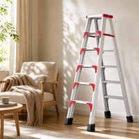 A-Shaped Ladder Stable Double-Sided Ladder Non-Slip Step Stool for Homeowners, Photographers, Home, Studio, Apartment