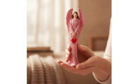 Angel Sculpture with Heart Faceless Heart-Holding Angel Figurine Resin Decor for Decorators, Collectors, Shelf, Mantel, Holiday Display
