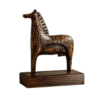 resin Horse Sculpture Abstract Horse Sculpture Textured Ornament for Living Room