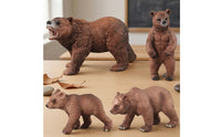4 Pieces Bear Figurine Realistic Bear Toy Hand-Painted Animal Figurine for School Projects