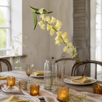 Artificial Yellow Poppy, Lily, Marigold, and Lily of the Valley Flowers for Home Decor and Weddings