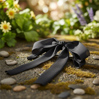 Elegant Organza Bow Hair Clip with Long Streamers, Chinese Style Sweet Hair Accessory