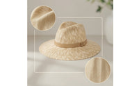 Knit Fedora Foldable Wide Brim Fedora Lightweight for Beach