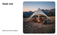 Long-Lasting 900D Material Multipoint Star Tent Large Capacity Outdoor Shelter Waterproof Event Canopy Water Resistant for Campground Owners, Businesses, Campsites, Camping, Resorts, Tourist Attractions