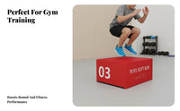 4 Pieces Stackable Foam Plyo Box Set Adjustable Height Soft Plyometric Box shock-Absorbing leaping surface for Children, Athletes, Strength Training