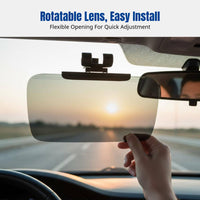 Universal Car Anti-Glare Visor, Day/Night Dual Lens, Adjustable, Front Windshield